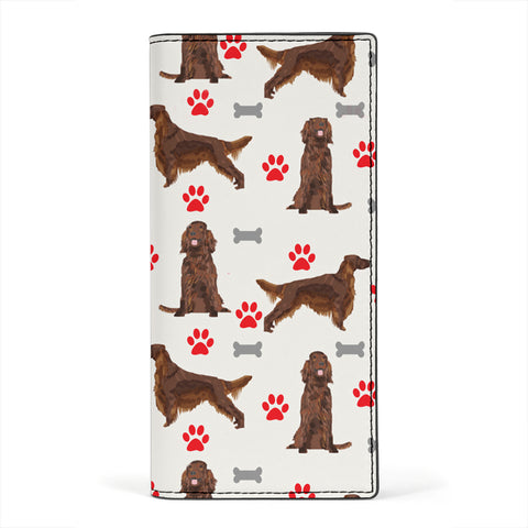 Irish Setter Dog Print Women's Leather Wallet