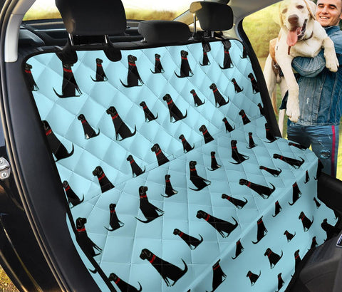 Black Labrador Pattern Print Pet Seat Covers