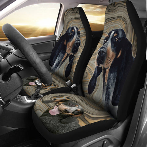 Bluetick Coonhound Print Car Seat Covers