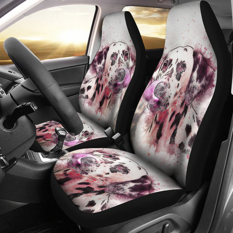 Dalmatian Dog Watercolor Art Print Car Seat Covers