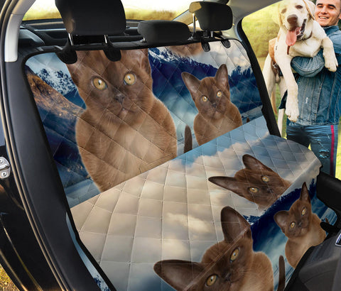 Cute Burmese Cat Print Pet Seat Covers