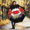 Amazing Parrot With Floral Print Umbrellas