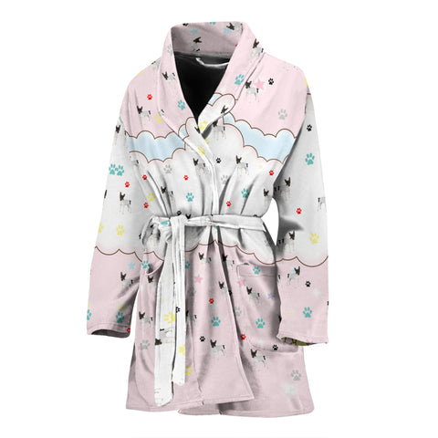 Toyfox Terrier Print Women's Bath Robe