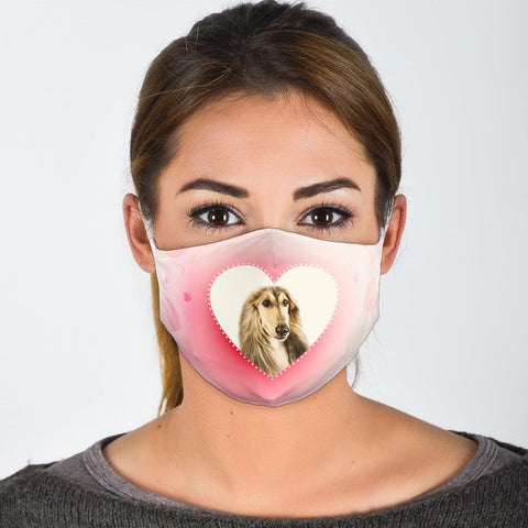 Cute Afghan Hound Print Face Mask