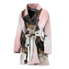 Toy Fox Terrier Dog Print Women's Bath Robe