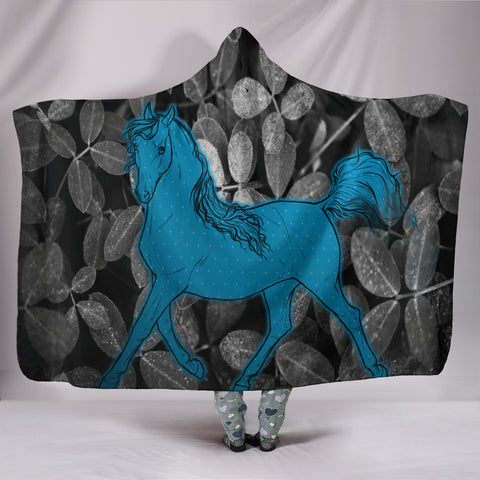 Amazing Anglo Arabian Print Hooded Blanket