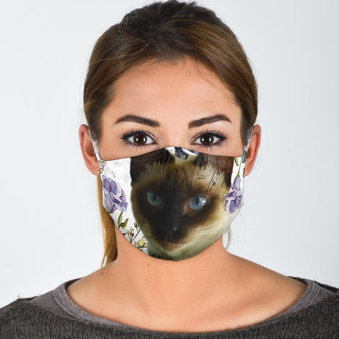 Lovely Balinese Cat Print Face Mask