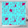 Cute Beagle Patterns Print Shower Curtain