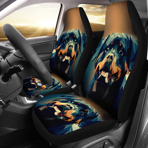 Rottweiler Dog Vector Art Print Car Seat Covers
