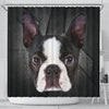 Boston Terrier Print Shower Curtains