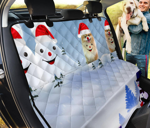 Pomeranian Christmas Print Pet Seat Covers