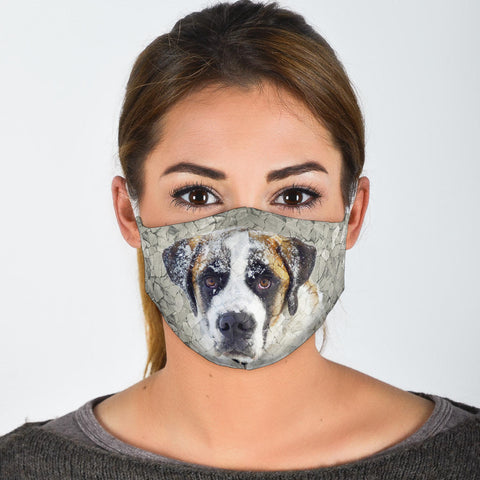 Cute St. Bernard Print Face Mask