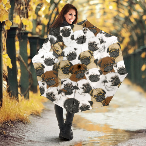 Pug Dog Print Umbrellas