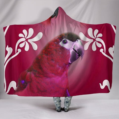 Mini Macaw Parrot Print Hooded Blanket