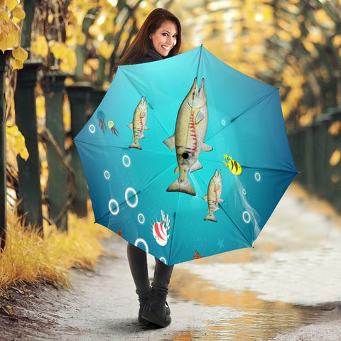 Amazing Chum salmon Fish Print Umbrellas