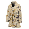 Greyhound Dog Pattern Print Women's Bath Robe