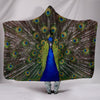 Lovely Peacock Art Print Hooded Blanket