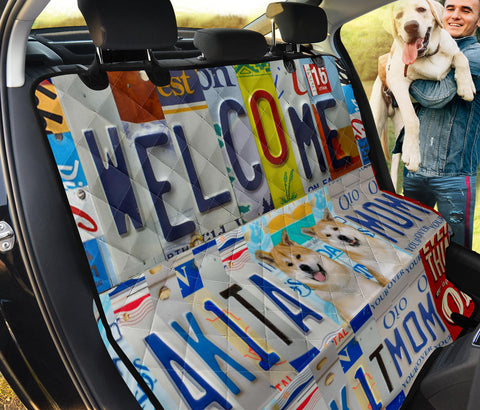 Akita Welcome Print Pet Seat Covers