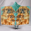 Cute Pekingese Dog Print Hooded Blanket