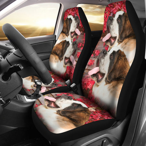 Amazing Saint Bernard Dog Print Car Seat Covers