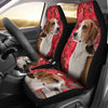 Cute English Foxhound Print Car Seat Covers