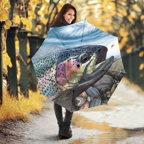 Rainbow trout Fish Print Umbrellas