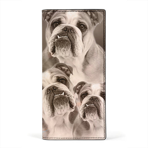 Lovely Bulldog Print Women's Leather Wallet