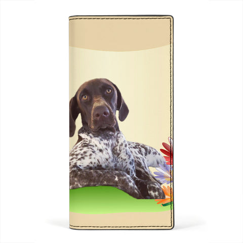 German Shorthaired Pointer Dog Print Women's Leather Wallet