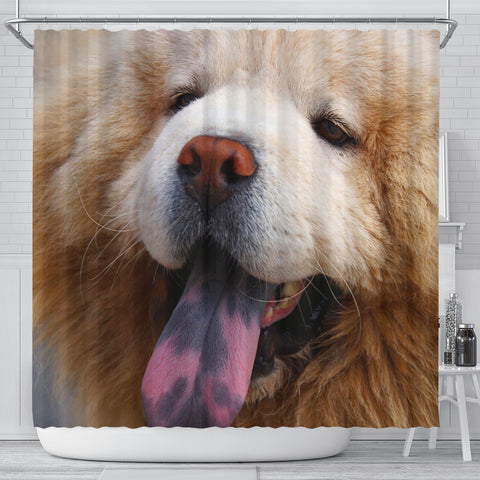 Lovely Chow Chow Dog Print Shower Curtains