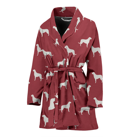 Irish Wolfhound Dog Pattern Print Women's Bath Robe