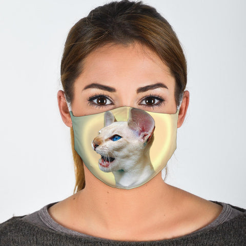 Lovely Peterbald Cat Print Face Mask