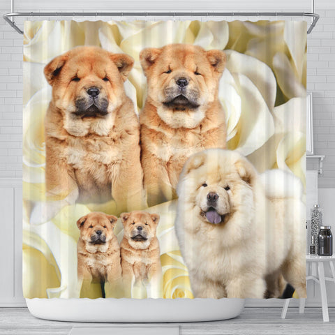 Chow Chow Print Shower Curtains