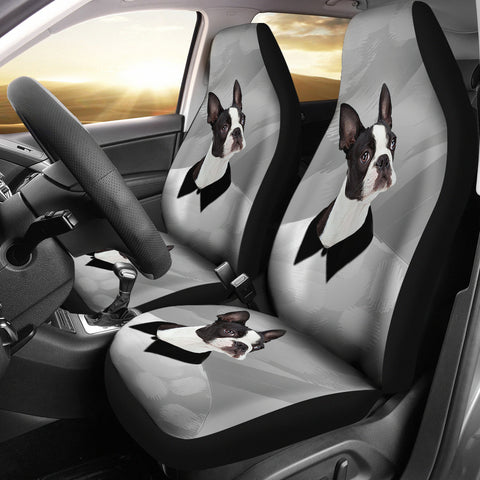 Amazing Boston Terrier Print Car Seat Covers