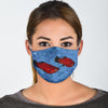 Two Red Platy Fish Print Face Mask