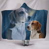 English Foxhound Print Hooded Blanket