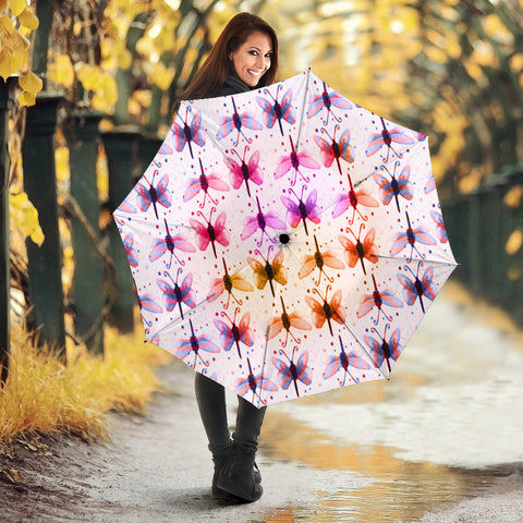 Colorful Butterfly Print Umbrellas