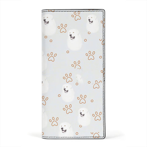 Great Pyrenees Paws Print Women's Leather Wallet