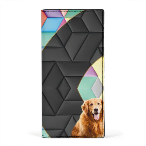 Golden Retriever Print Women's Leather Wallet Case