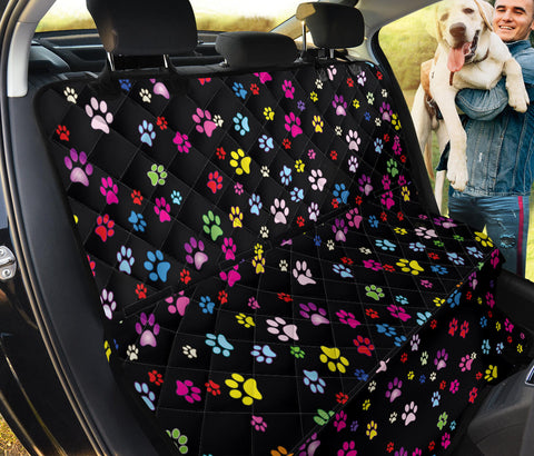 Colorful Paws Print Pet Seat Covers