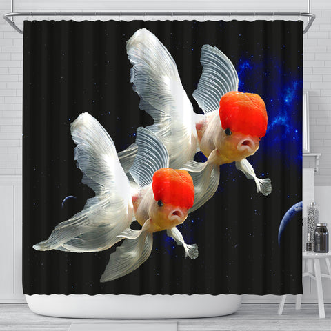 Oranda Fish Print Shower Curtains