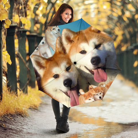 Cute Akita Inu Print Umbrellas