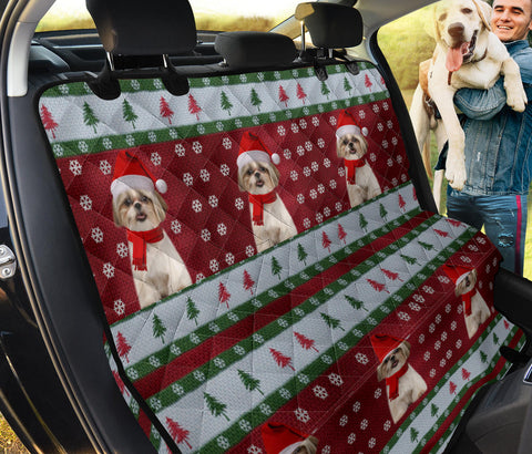 Shih Tzu Christmas Print Pet Seat Covers