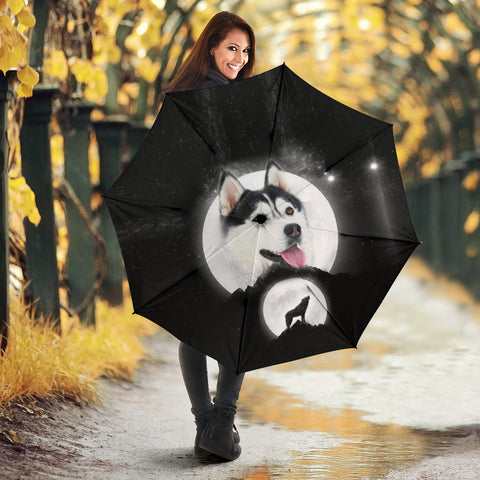 Siberian Husky Dog Print Umbrellas