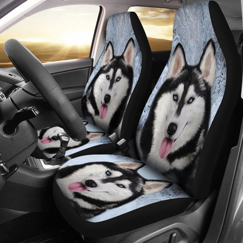 Amazing Siberian Husky Dog Print Car Seat Covers