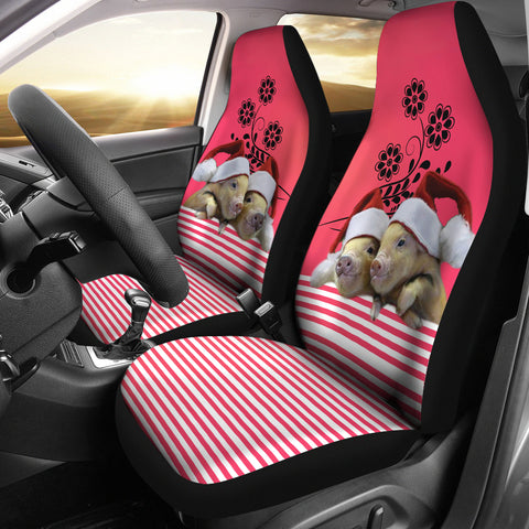 Miniature Pig Print Car Seat Covers