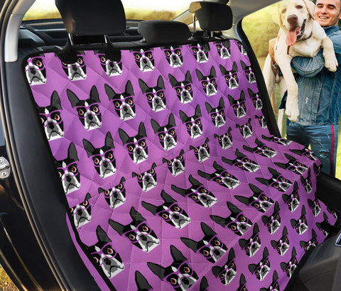 Boston Terrier Dog Pattern Print Pet Seat Covers