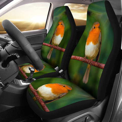 Lovely Robin Bird Print Car Seat Covers