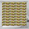 Shetland Sheepdog Pattern Print Shower Curtains