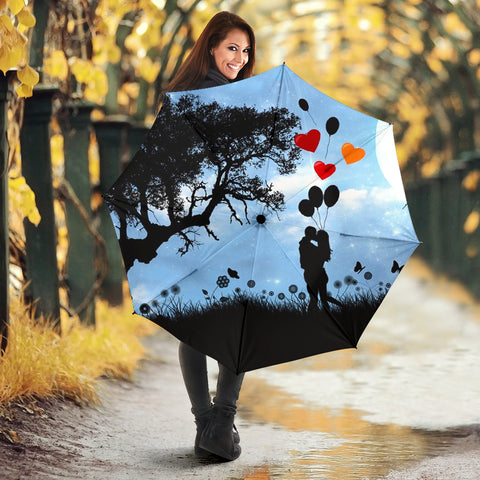 Love Couple Print Umbrellas