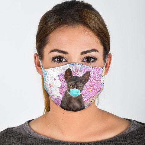 Cute Lykoi Cat Print Face Mask